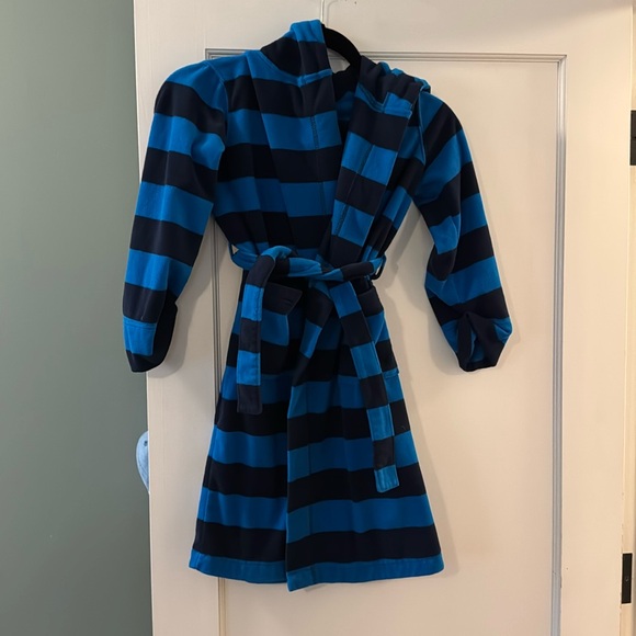 Lands End Fleece Hooded Bathrobe, Size 6 - Picture 1 of 2